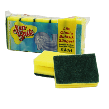 Sun Brite ( 5pcs ) Oluklu Bulaşık Süngeri