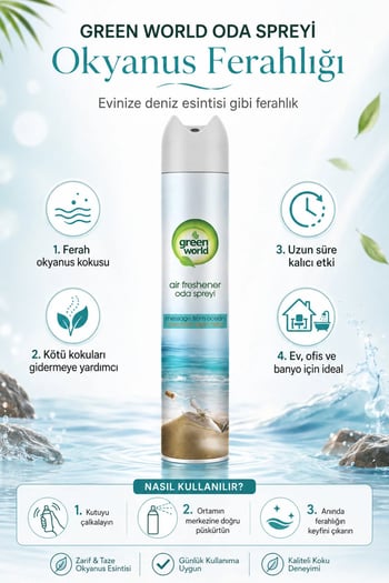 Green World Okyanus Ferahlığı Okyanus Esintisi Oda Spreyi 300 Ml