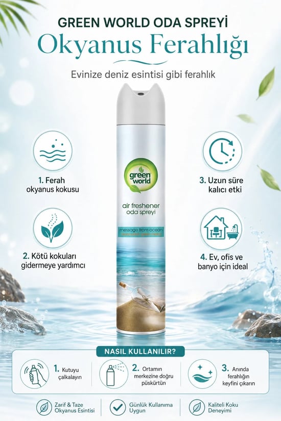 Green World Okyanus Ferahlığı Okyanus Esintisi Oda Spreyi 300 Ml