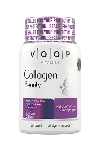 Collagen Beauty Tip 1 Ve Tip 3 | Kolajen Hyaluronic Asit Q10 Biotin Çinko - 30 Tablet