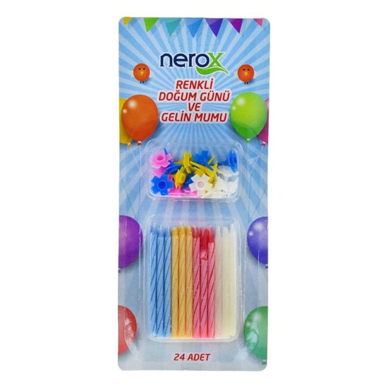 Nerox Doğum Günü Mumu 12'li