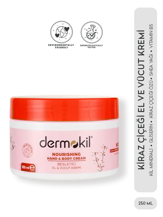 DERMOKİL Kiraz Çiçeği El ve Vücut Kremi 250 ml