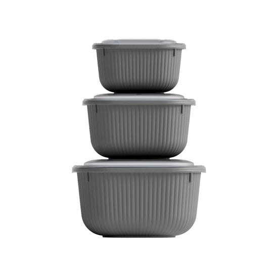 Dünya-30907-999 ( Kare ) ( 3pcs= 600-1100-1800ml ) Sızdırmaz Saklama Kabı & Kutusu Set (renkli & Şeffaf Pls.kap)