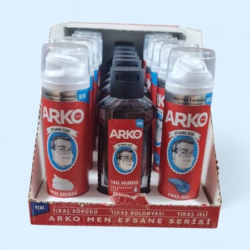 Arko Men Efsane Seri 6 Traş Jeli-6 Traş Köpüğü-6 Traş Kolanyası Set (toplam 18 Adet)