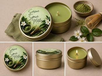 Matcha Kokulu Teneke Kutu Mum 110 Gr