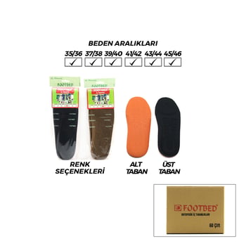 Footbed ( Ortapedik ) Ayakkabı Keçesi ( Konforlu & Klimalı ) (tekstil İç Astar & Poliüretan Köpük Taban)