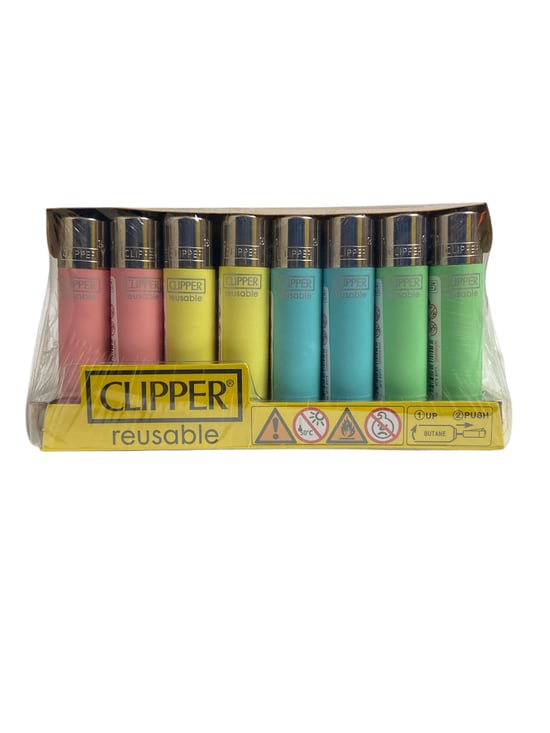 Clipper Micro Renkli Taşlı Çakmak 48'li (karma)