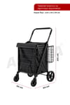 Asvera 80 Litre Katlanabilir Pazar Arabası Büyük Boy Alışveriş Arabası