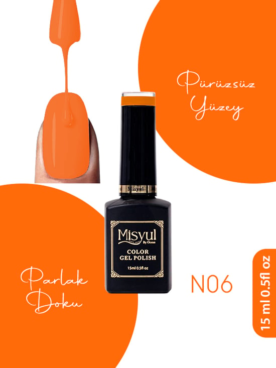 Misyul Uv Led Kalıcı Oje Nail Art 15 Ml Neon Serisi N06