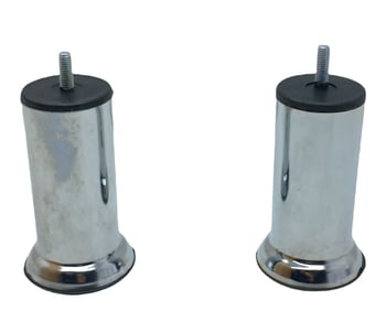 ( 90-1013-2-01 ) ( 12cm ) ( Krom ) Tombul Koltuk Baza Ayak ( M8 İnce Vidalı )