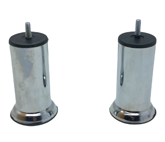 ( 90-1013-2-01 ) ( 12cm ) ( Krom ) Tombul Koltuk Baza Ayak ( M8 İnce Vidalı )