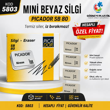 Hagiki Picador Ekonomik Silgi Beyaz