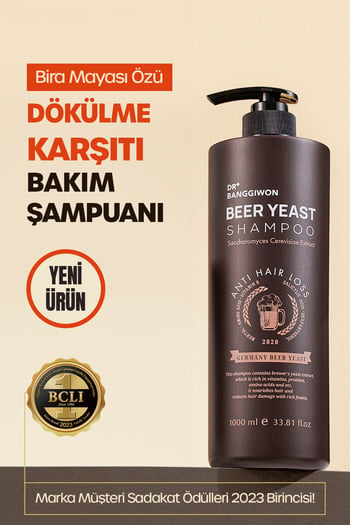 Dr Banggıwon Premium Alman Bira Mayası Şampuanı Germany Beer Yeast Shampoo 1000 Ml