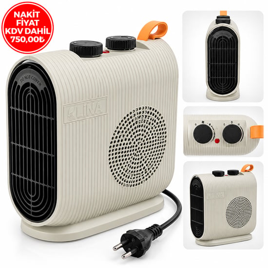 Lina Flz-22 ( Termostatlı & Termik Kesicili & Soğuk Hava Özellik ) Elektrikli Fanlı Isıtıcı Soba ( 220v-240v & 50/60hz ) ( 2000w )
