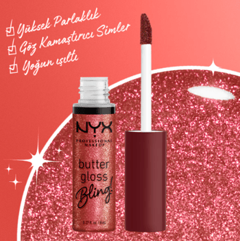 NYX Professional Makeup Butter Gloss Bling Işıltılı Dudak Parlatıcısı 07 Big Spender