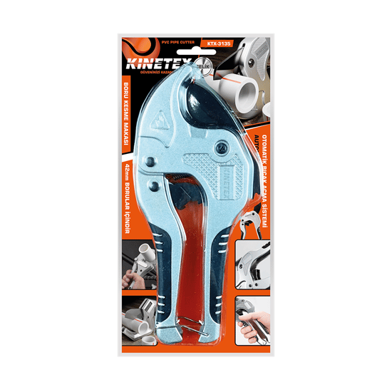 Kinetex Ktx-3135 ( Pvc Boru ) Kesme Makası ( 42mm Borular için ) ( Otomatik Bıçak Açma Sistemi )