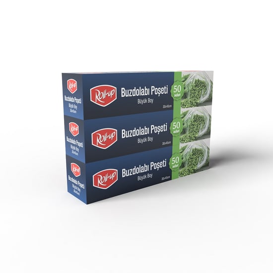 Roll-up Buzdolabı Poşeti Büyük Boy 30x45cm 50 Adet X 3 Paket