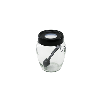 Qlux S-00156 ( 300cc ) Ring Kaşıklı Cam Baharatlık