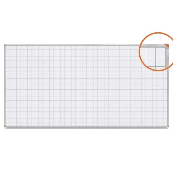 Kareli Mıknatıslı Yüzey Beyaz Yazı Tahtası 120x270cm