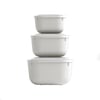 Dünya-30907-999 ( Kare ) ( 3pcs= 600-1100-1800ml ) Sızdırmaz Saklama Kabı & Kutusu Set (renkli & Şeffaf Pls.kap)