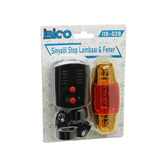 İ18-028 ( 3in1 ) Bisiklet (8 Sesli Korna) ( Cob Led Fener ) & ( Sinyalli Stop Lamba )( Pilli )