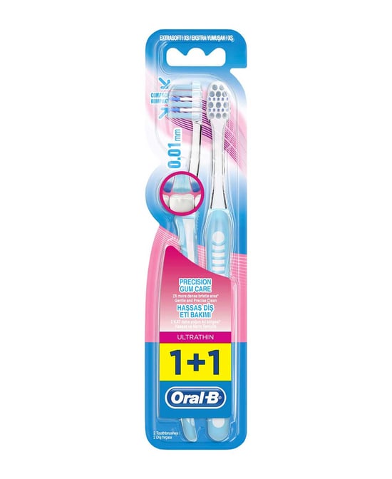 Oral-B Diş Fırçası 1 + 1 Ultrathin Precision Gum Care Hassas Diş Eti Bakımı Ekstra Yumuşak