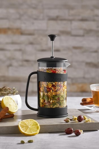 Qlux Ideas 400 Ml French Press Kahve Demleme Potu - Bpa Free Plastik Gövde, Kolay Kullanım, Filtreli Bitki Çayı ve Kahve Demleyici