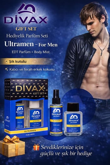 Divax Kofre Set Erkek Parfümü Ultramen 50 Ml. Edc + 100 Ml. Body Mist