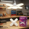 Thorlight P-6040b ( 1+4 Kollu & Yapraklı ) ( Pervane Modeli ) Papatya Beyaz Led Lamba Ampul ( 40w & E27)