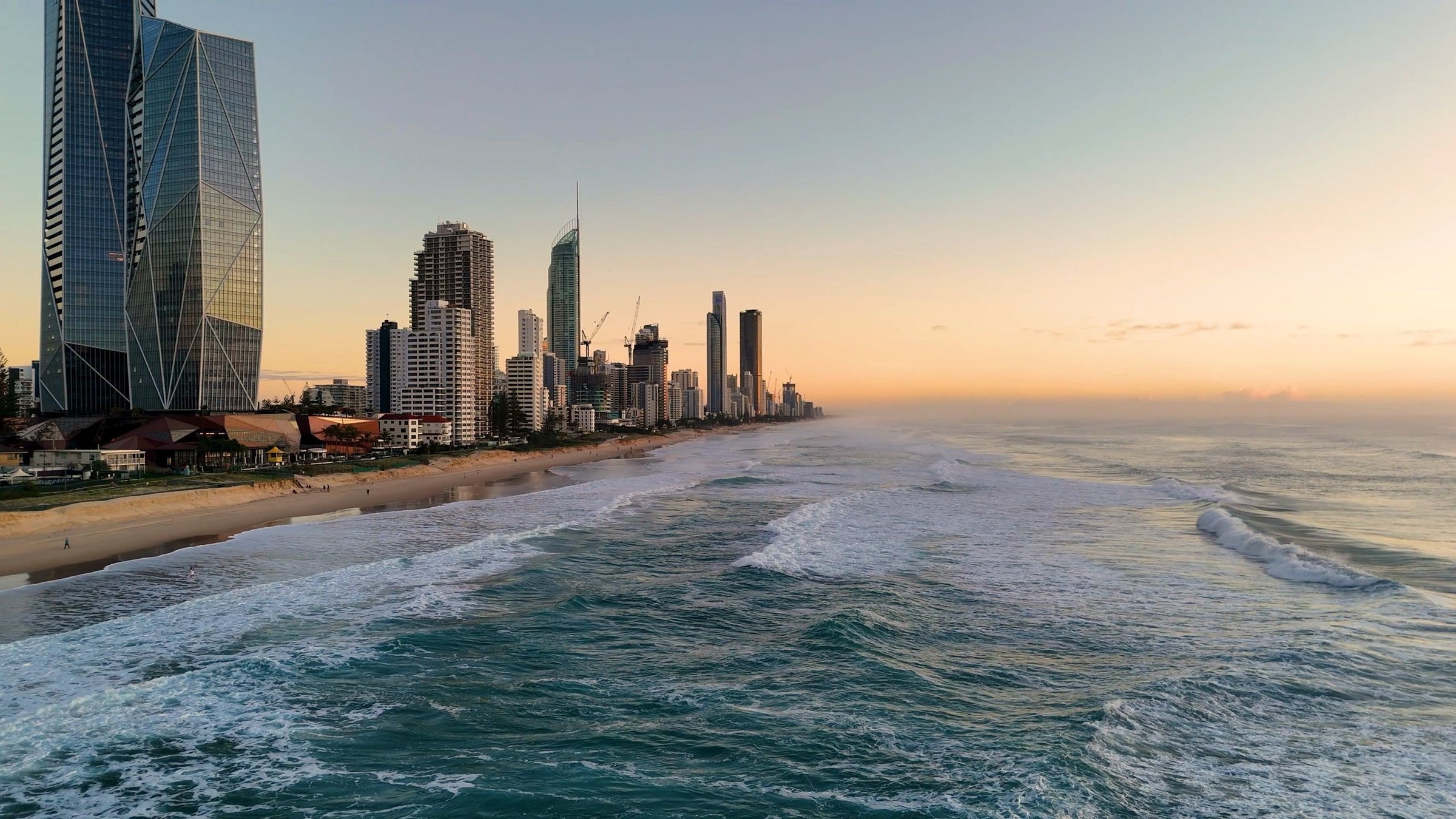 Pagi di pantai Gold Coast