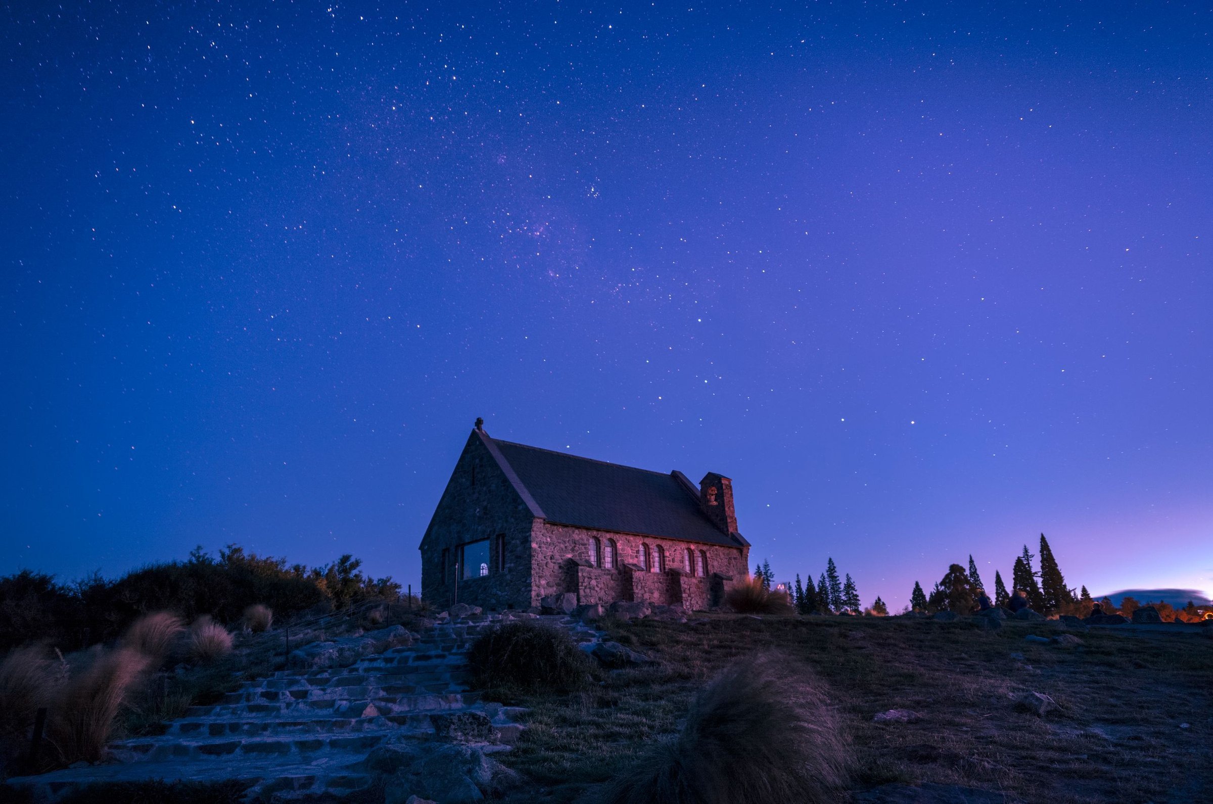 Danau Biru Lake Tekapo & Church of the Good Shepherd