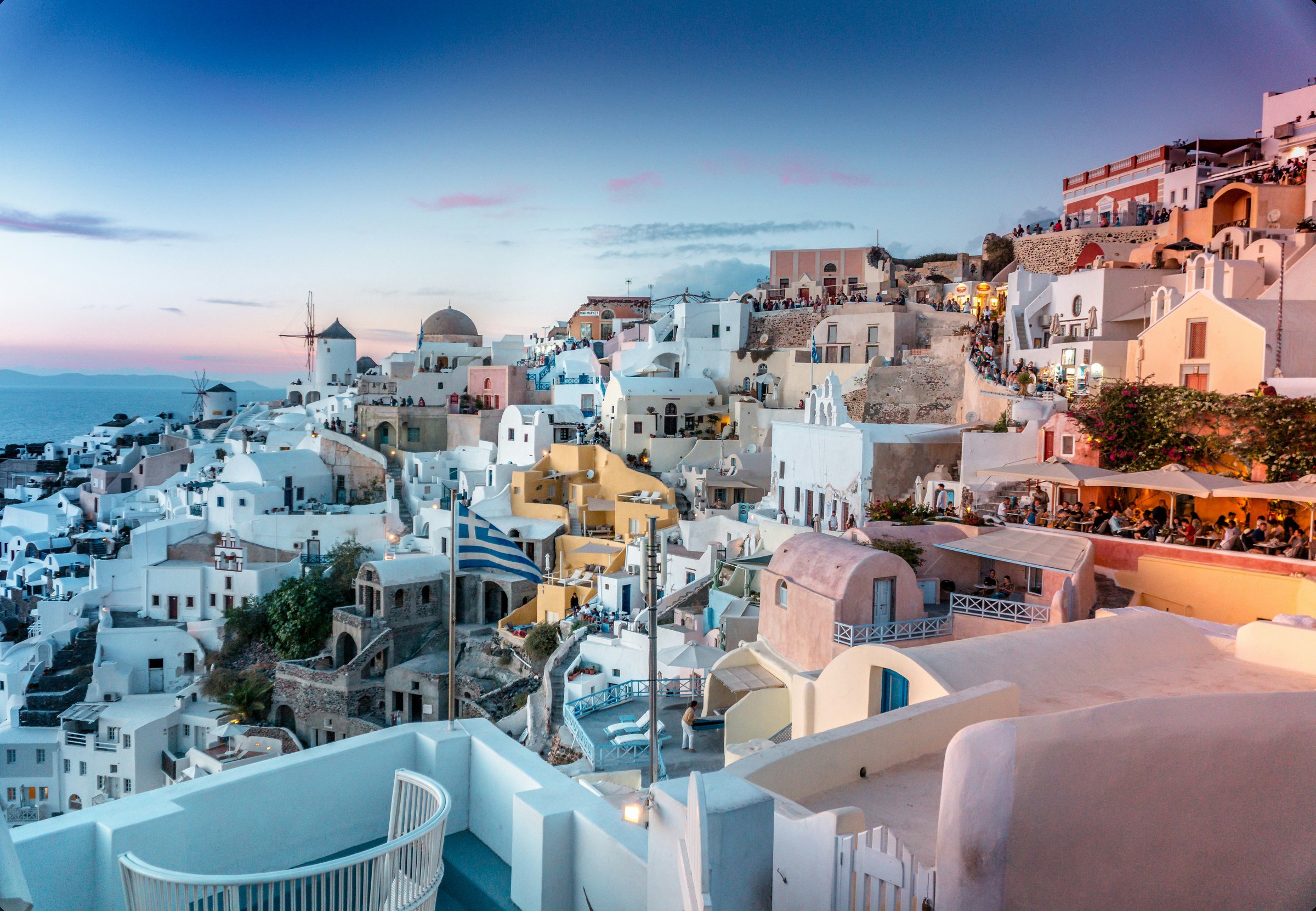 Santorini Oia sunset Yunani, Akropolis Athena