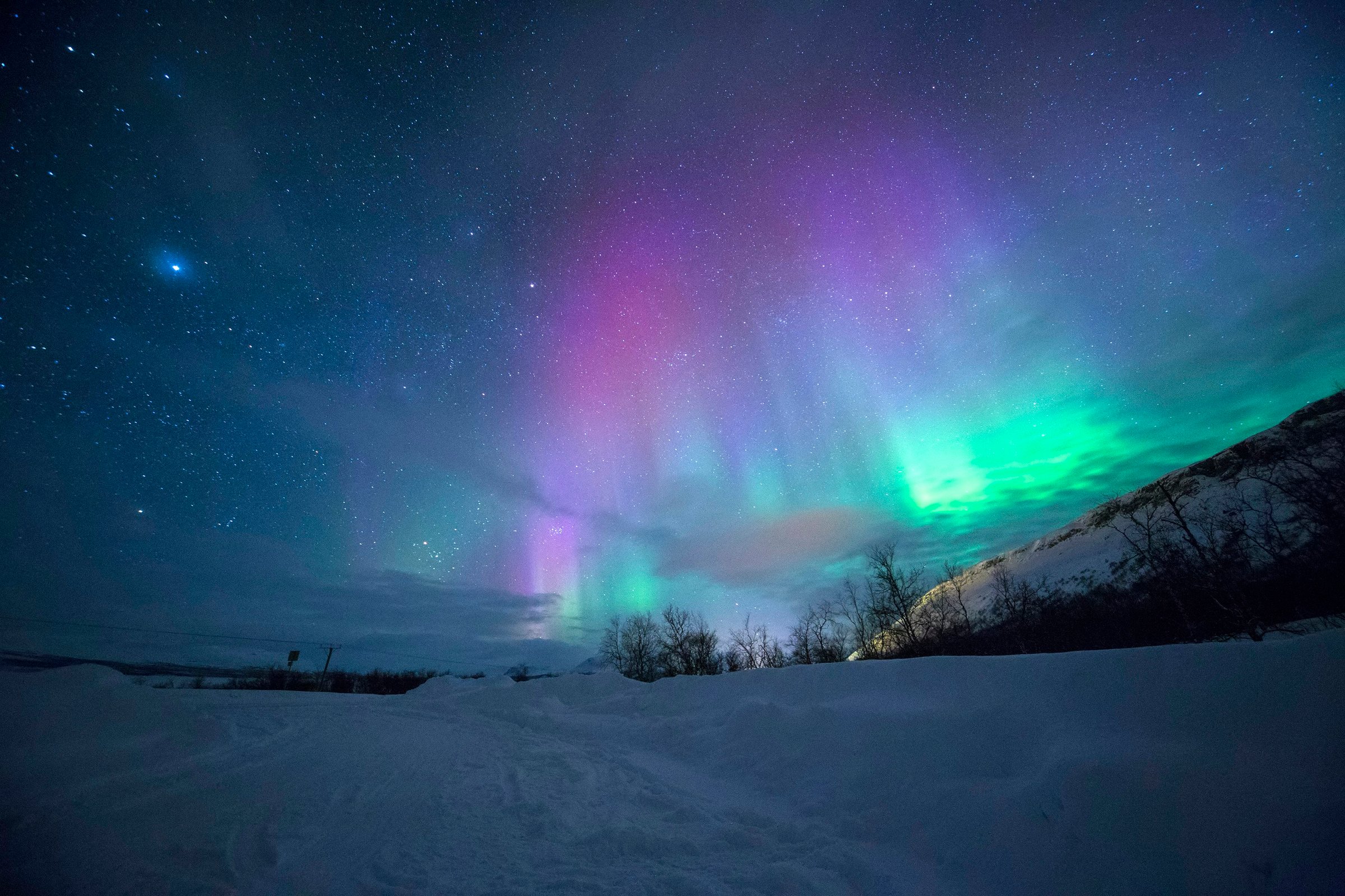 Aurora di kawasan Scandinavia