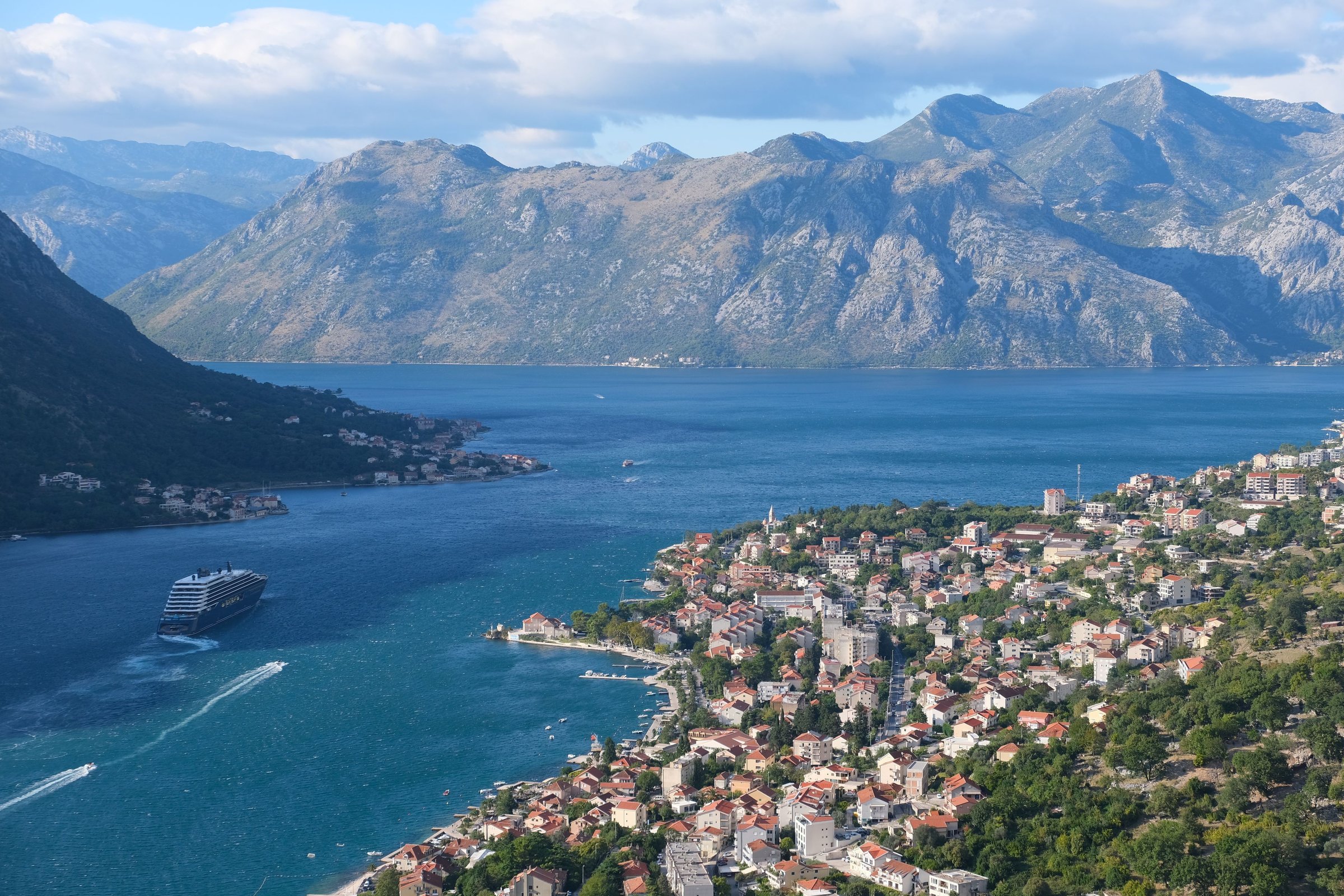 Teluk Kotor Montenegro dari ketinggian