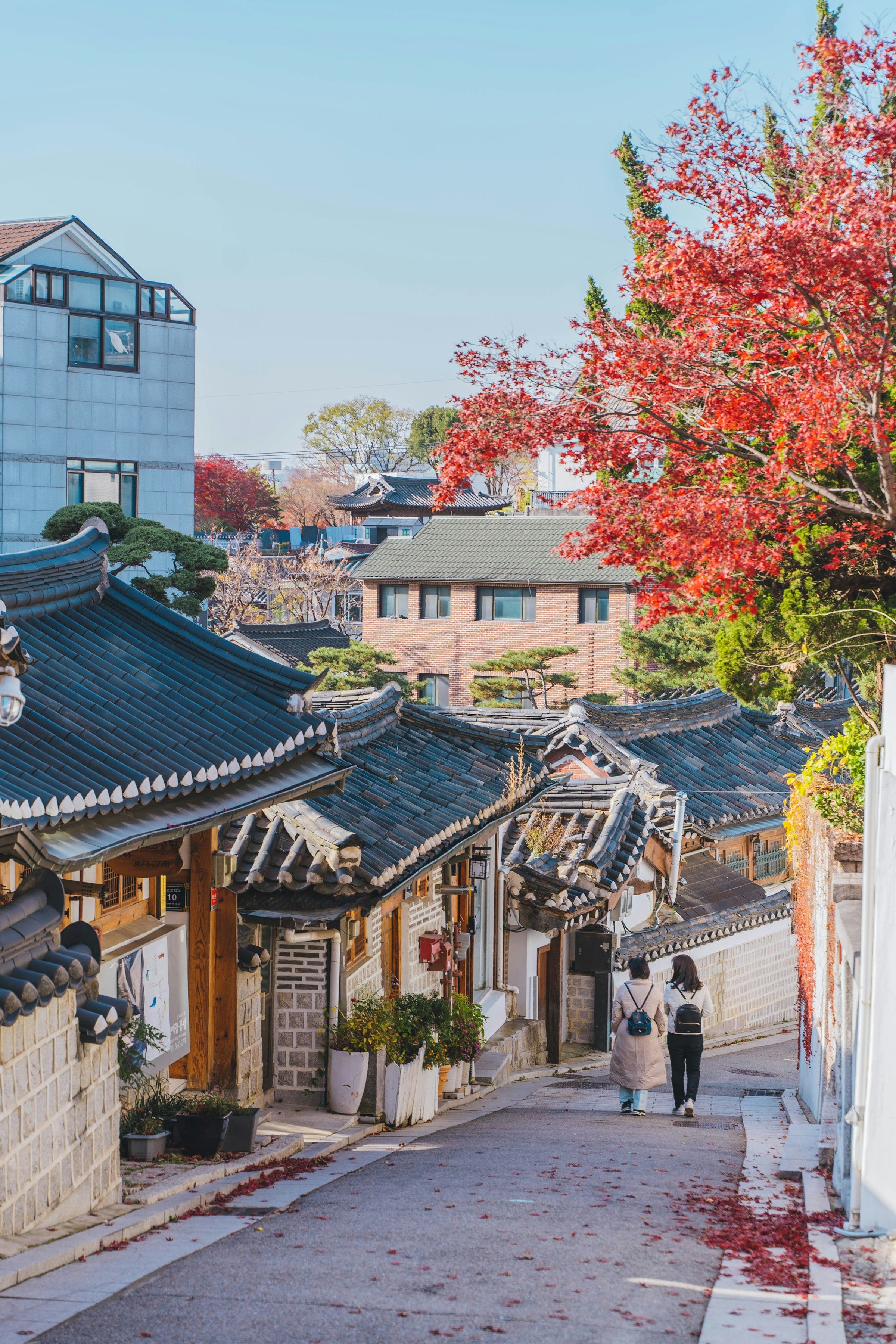 Pejalan kaki di jalanan Seoul