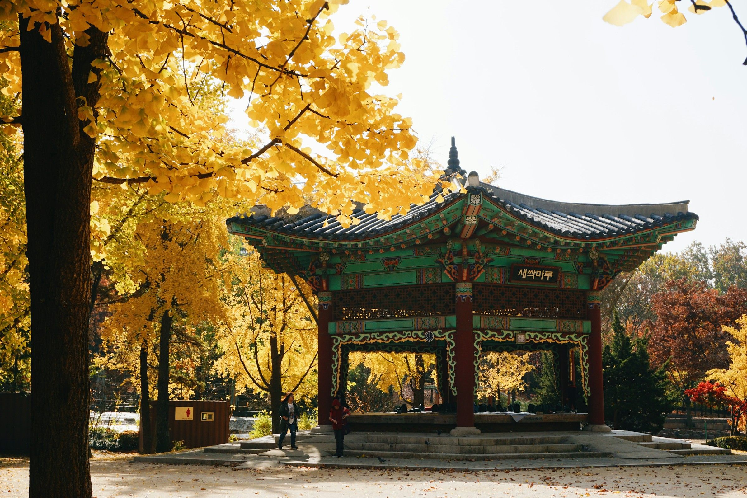 Pagoda Korea dengan atap tradisional