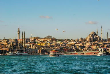 Pemandangan perjalanan di Istanbul Turkey