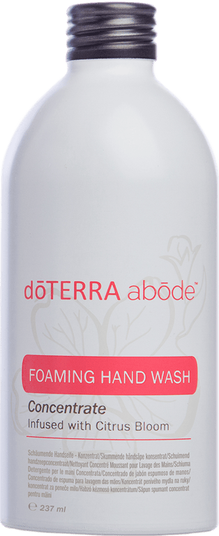 dōTERRA abōde™ Foaming Hand Wash Concentrate (Концентрат на течна пяна за ръце), изпълнен с dōTERRA Citrus Bloom™