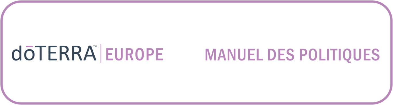 Notification - Modifications apportées aux manuels des politiques | Huiles essentielles dōTERRA