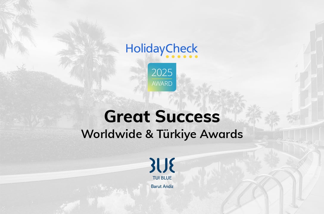 TUI BLUE Barut Andız ranked first in the World and Türkiye lists by Holiday Check guests.