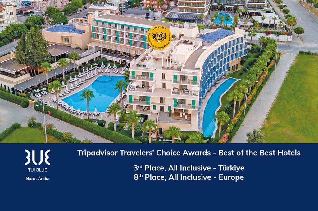 TUI BLUE Barut Andız получил награду Tripadvisor Travellers' Choice Best of the Best Hotels