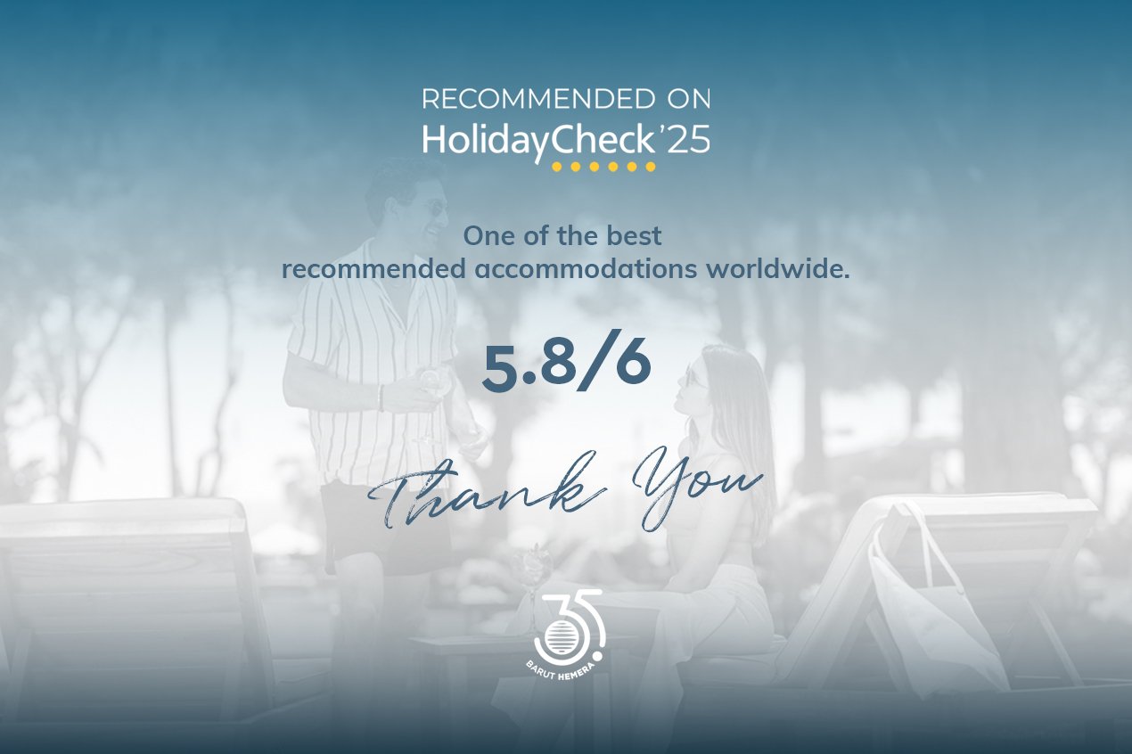 Barut Hemera Holidaycheck 2025 One of the Best Recommended Accommodations Worldwide Ödülünü aldı