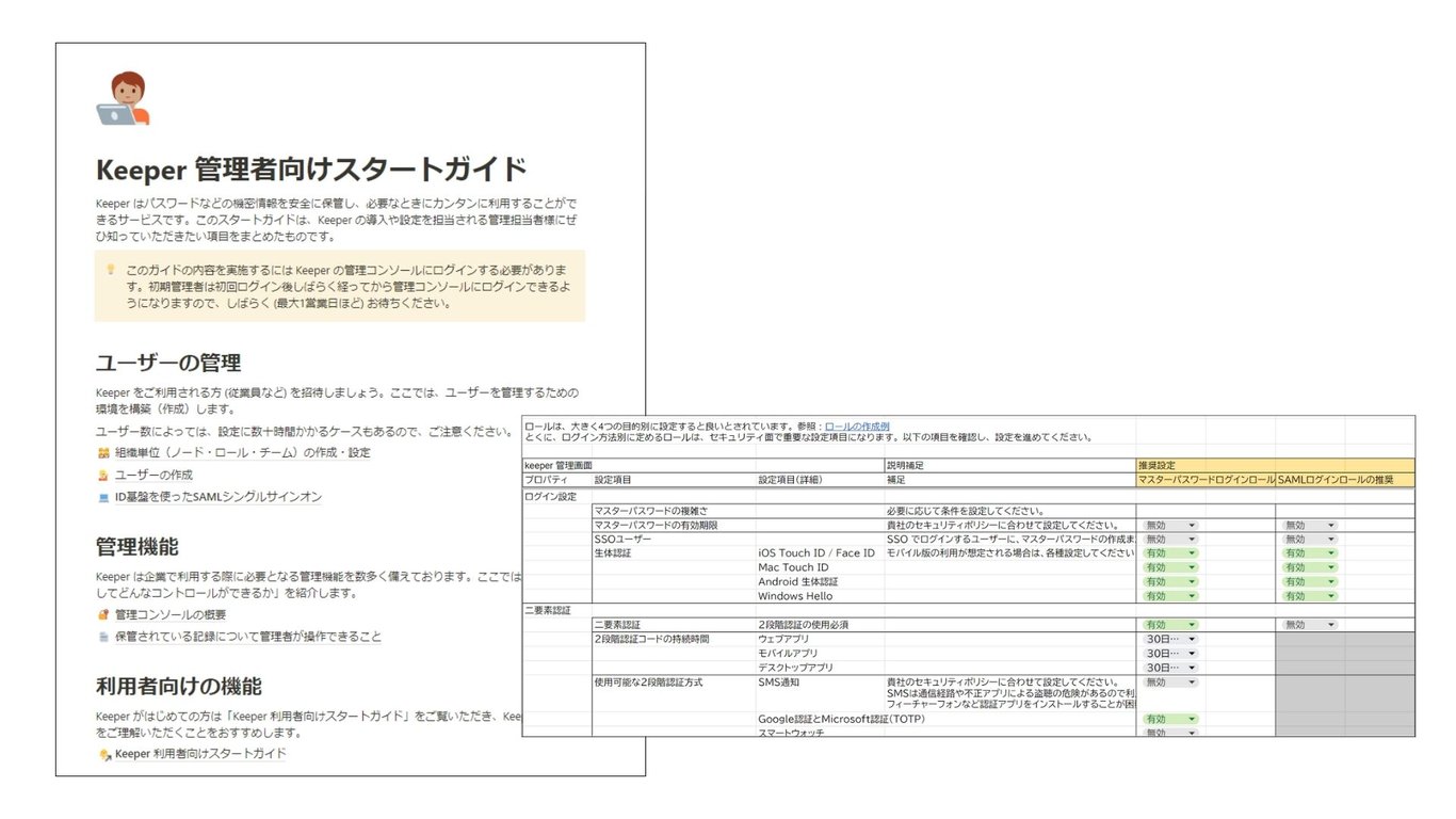 ロールの推奨設定