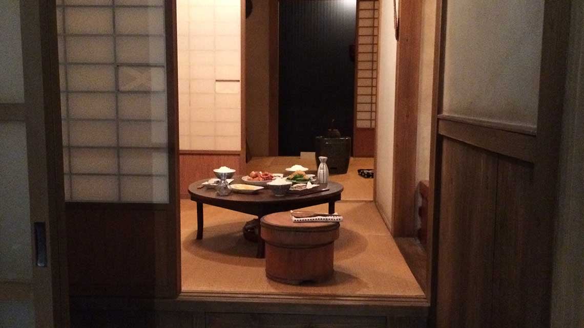 Model of a Japanese hourse at the Edo-Tokyo Museum