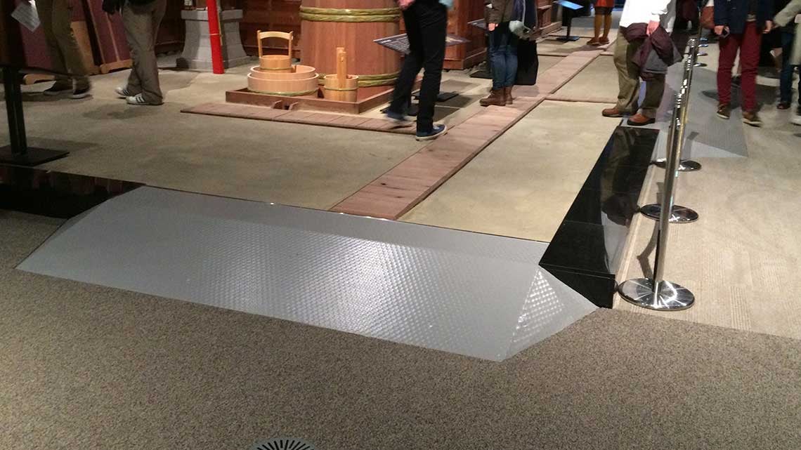 Small ramp up to exhibit 