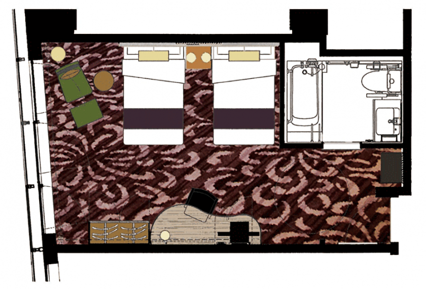 Hotel Ryumeikan Tokyo Accessible Room Layout