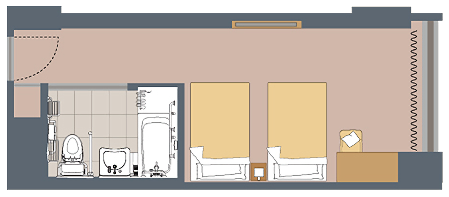 JR Kyushu Hotel Blossom Shinjuku - Accessible Room Layout