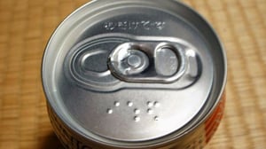 Japanese Braille on Alcohol Can