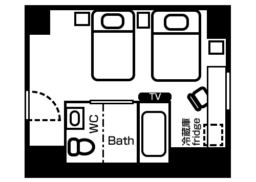 Green Rich Hotels Kyoto Eki Minami Accessible Room Layout
