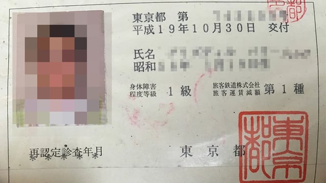 Disability Identification Card from Japan
